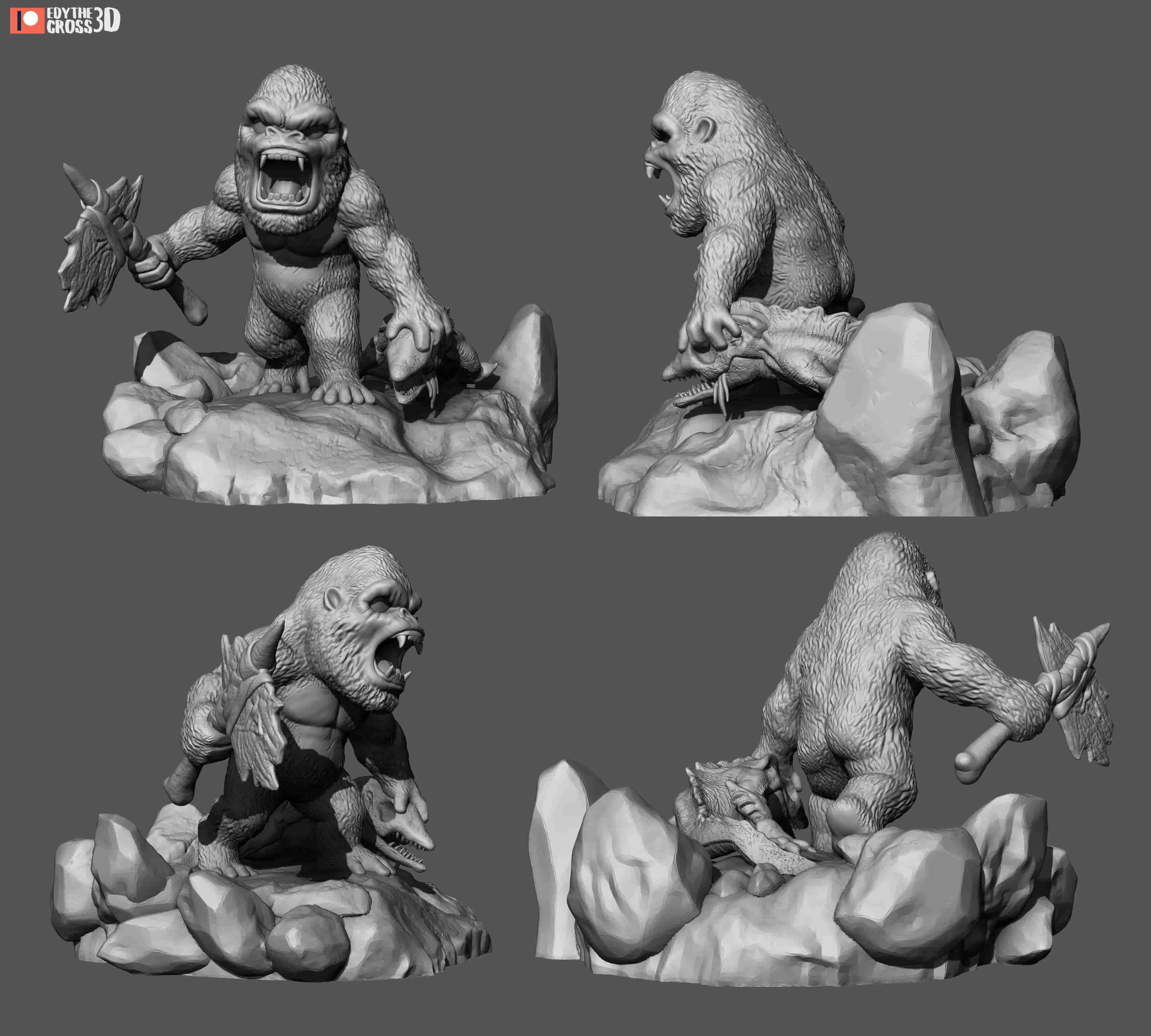 卡通哥斯拉和金刚GodzillaVsKong