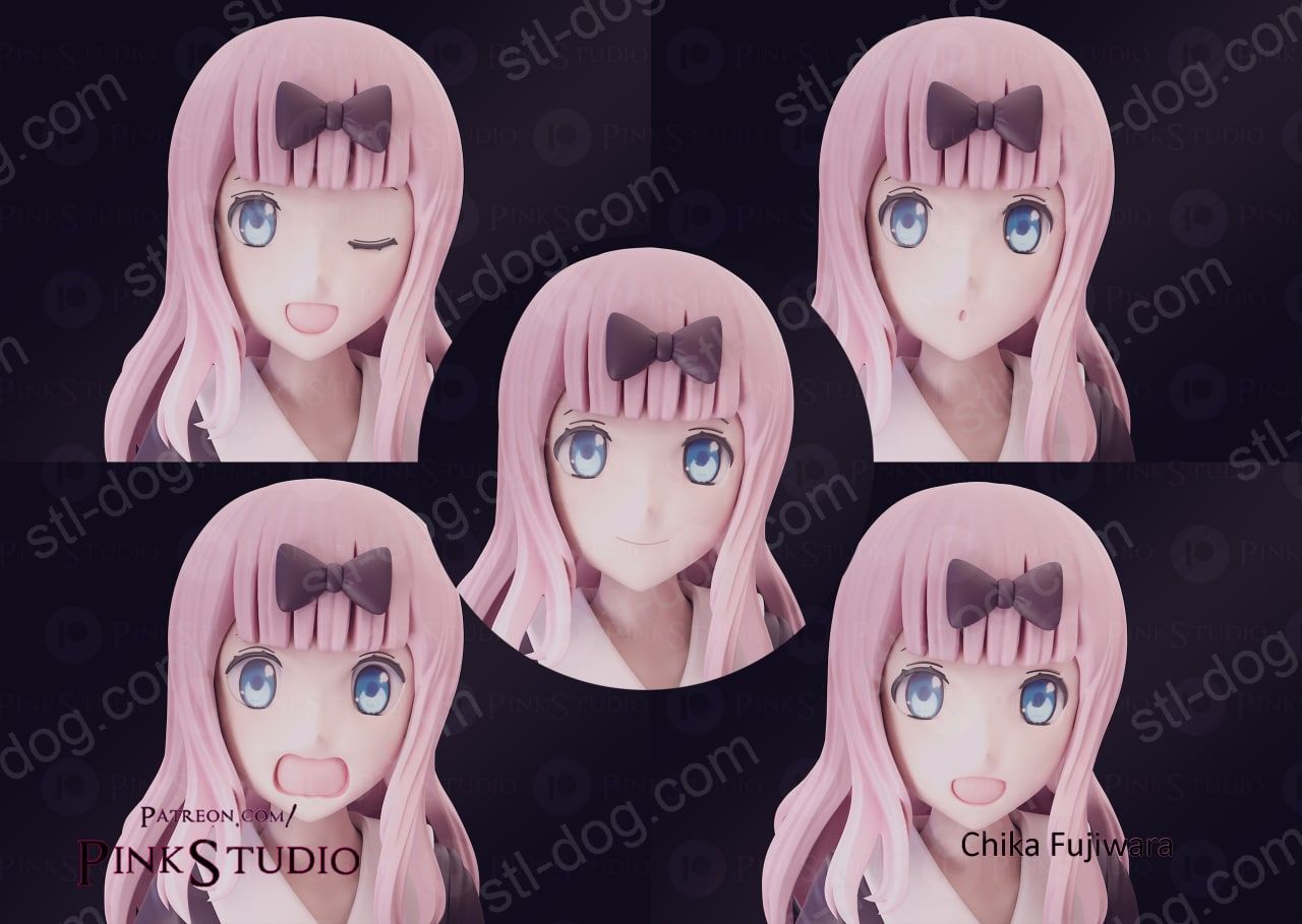 辉夜大小姐想让我告白 藤原千花3D打印模型