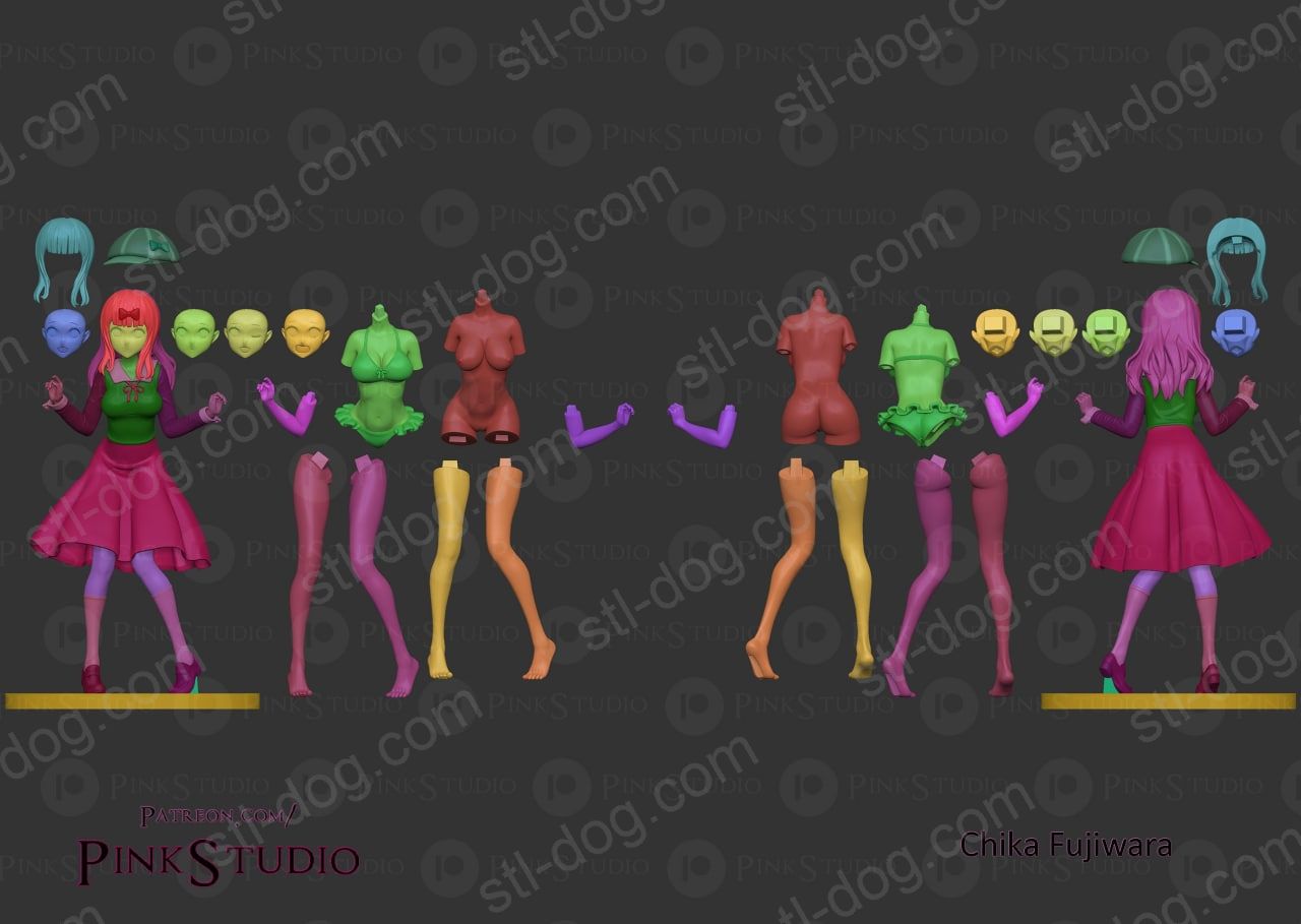 辉夜大小姐想让我告白 藤原千花3D打印模型