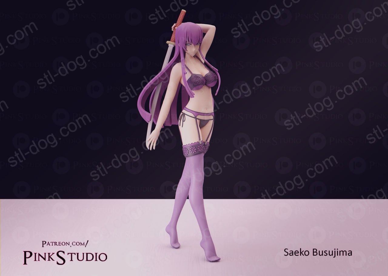 学园默示录-毒岛 冴子 3D打印手办模型