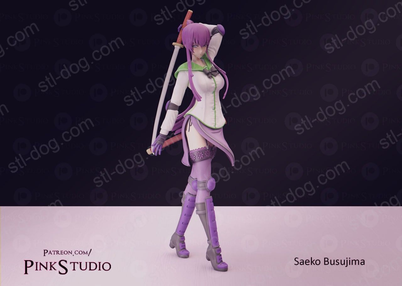 学园默示录-毒岛 冴子 3D打印手办模型