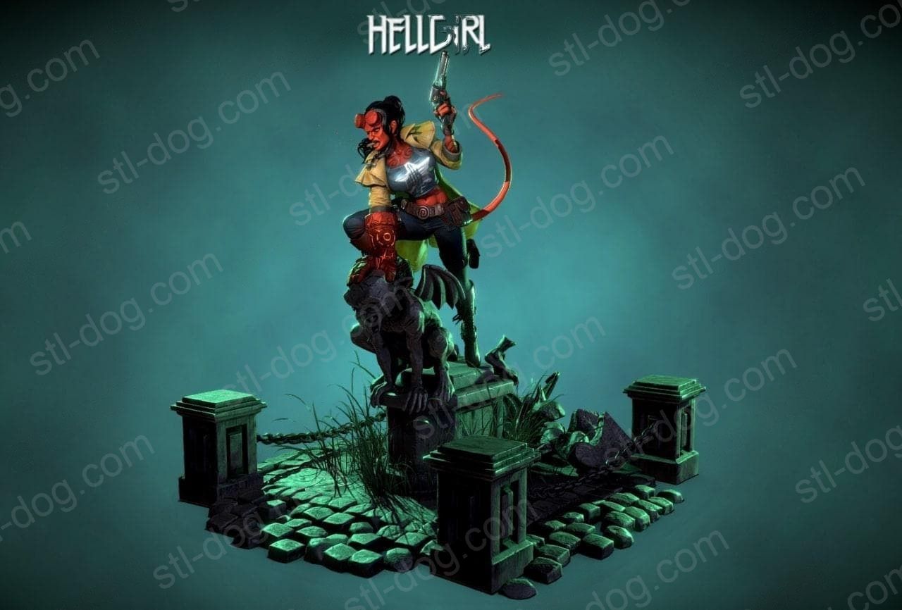 地狱男爵(女孩)(Hellgirl) 3D打印图纸
