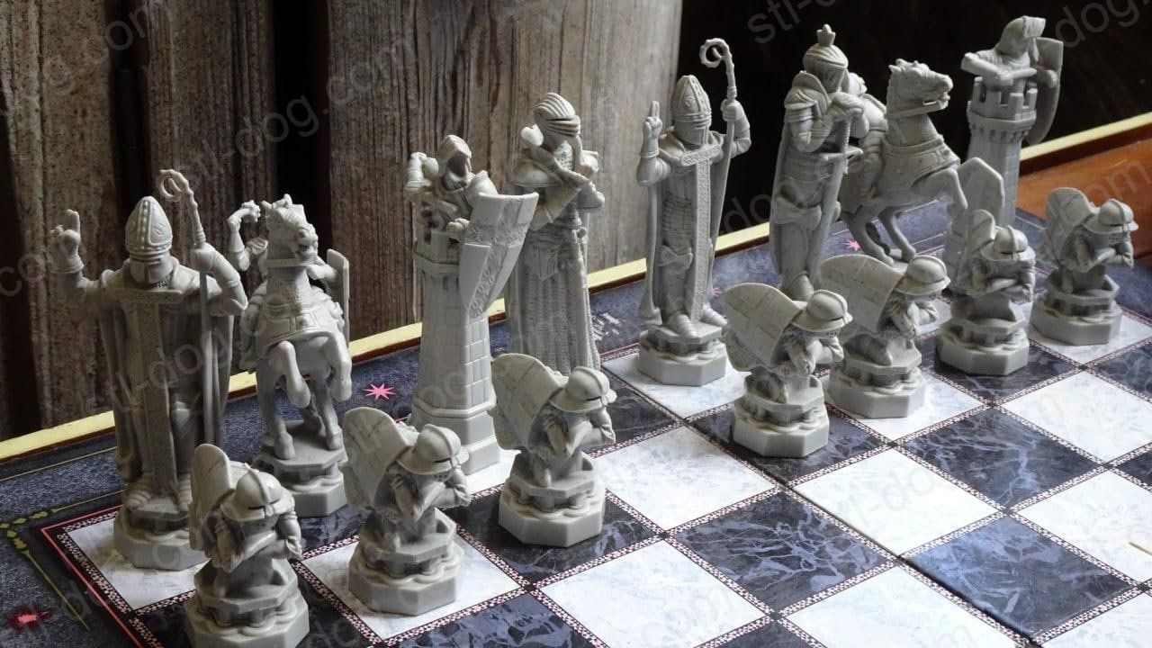 哈利波特(Harry Potter)国际象棋 3D打印图纸