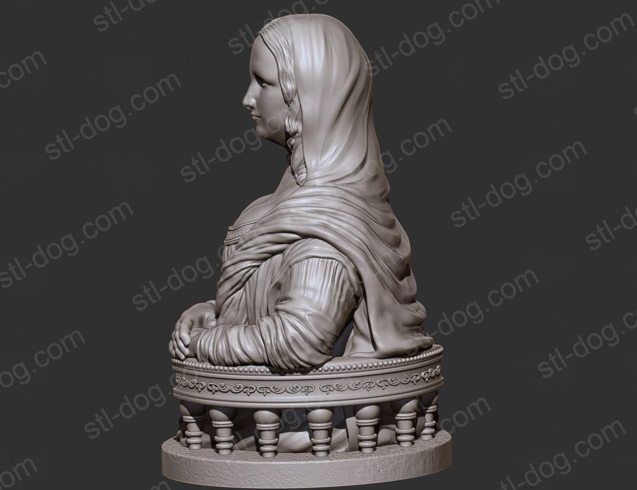 蒙娜丽莎(Mona Lisa-La Gioconda) 3D打印图纸