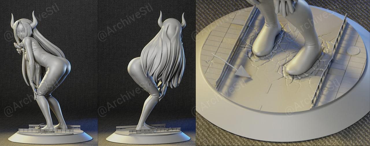 我的英雄学院 山岭女侠 Mt.Lady 3D打印模型图纸