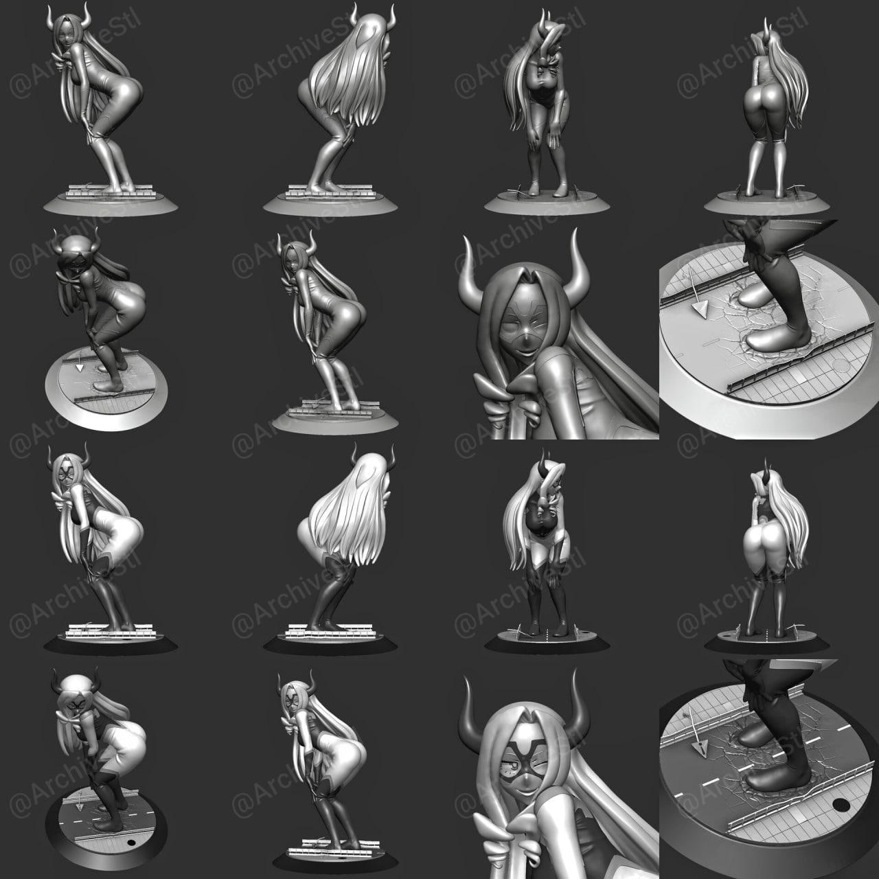 我的英雄学院 山岭女侠 Mt.Lady 3D打印模型图纸