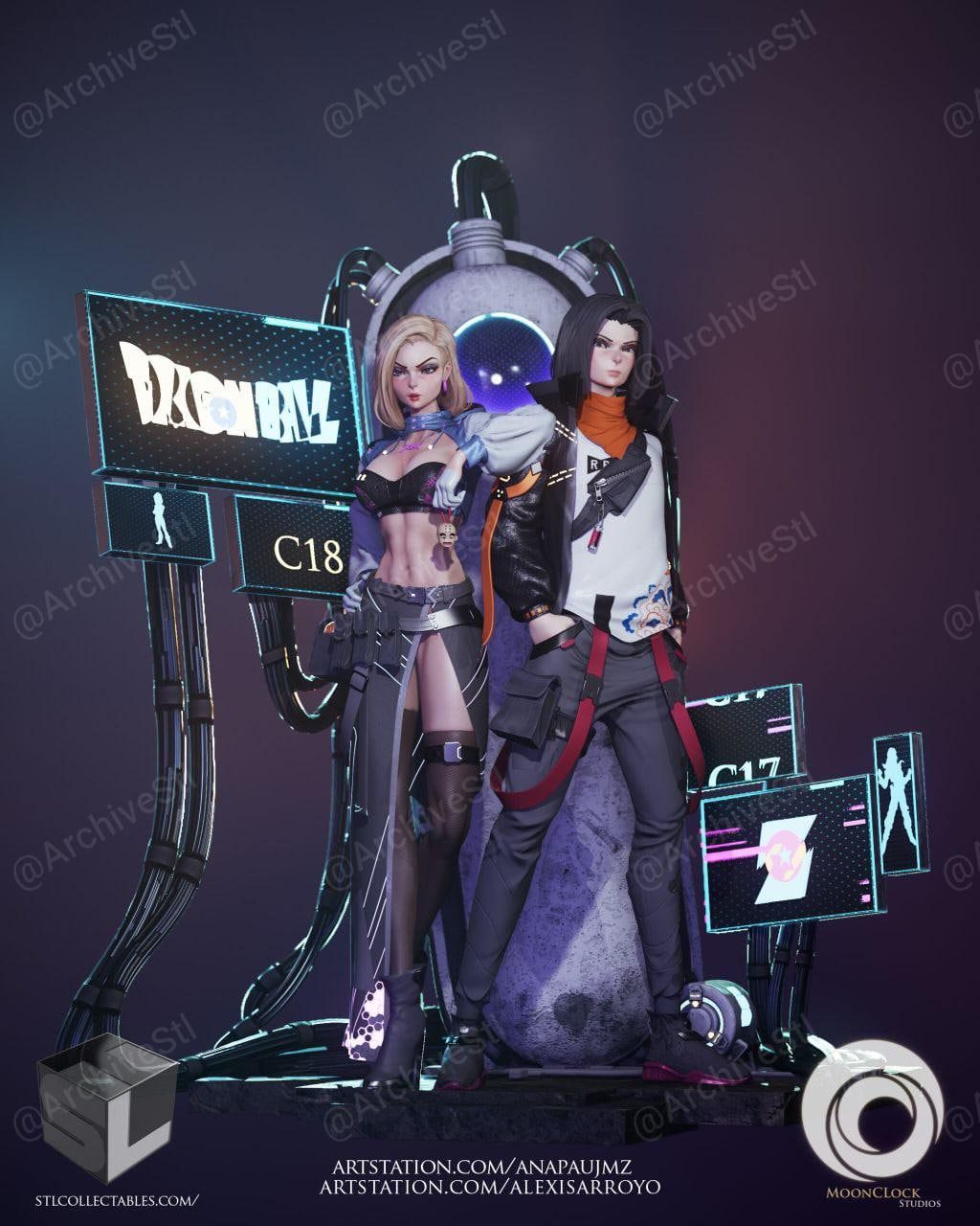 龙珠 Android 17和18 3D打印图纸