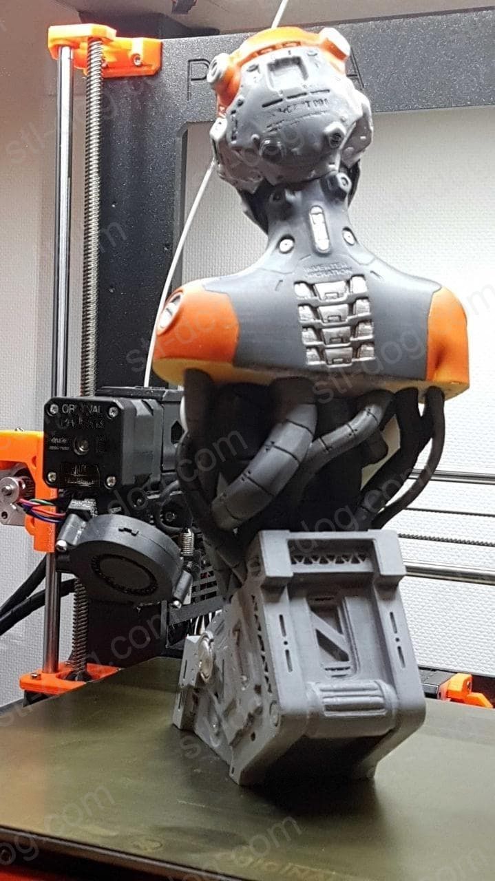 女性机械人胸像 3D打印图纸