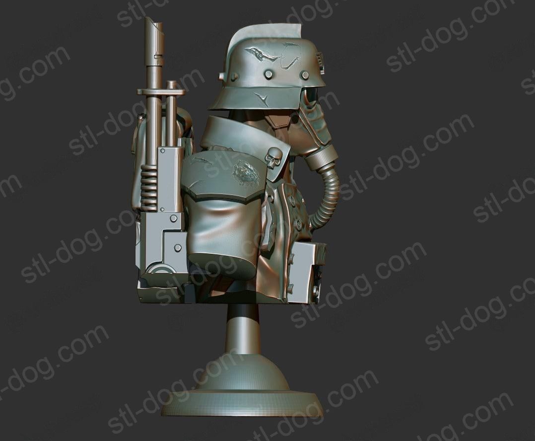 战锤40K Krieg Bust 3D打印图纸