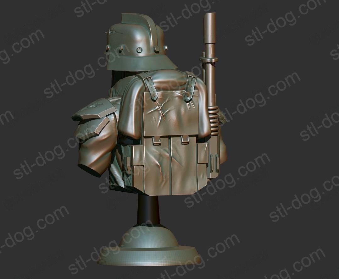 战锤40K Krieg Bust 3D打印图纸