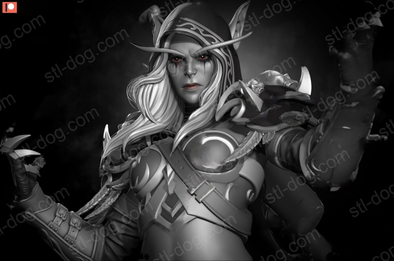 暴雪 魔兽 希尔瓦娜斯·风行者 3D打印图纸