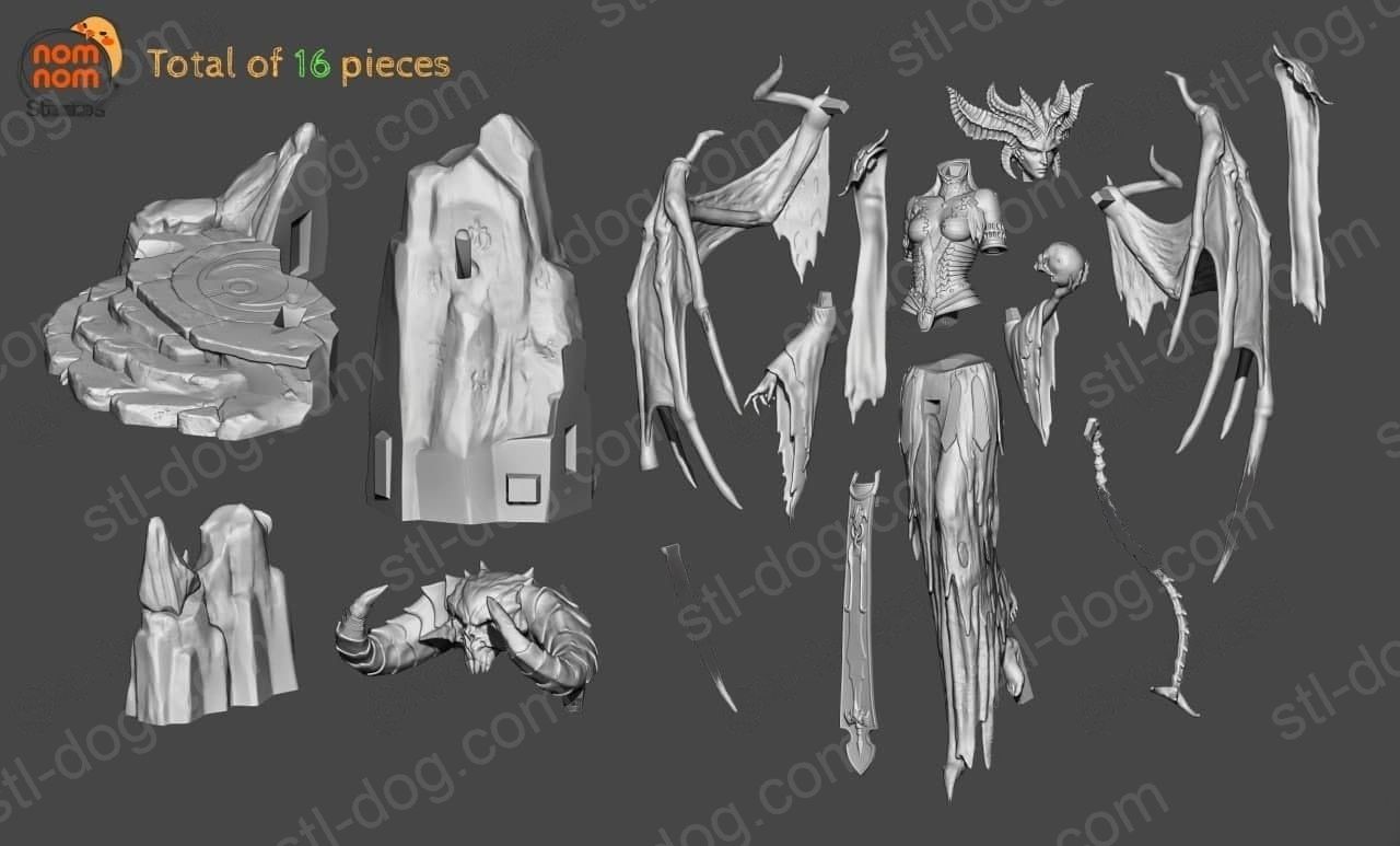 Diablo IV(暗黑破坏神4) 利利斯特(Lilith) 3D打印图纸