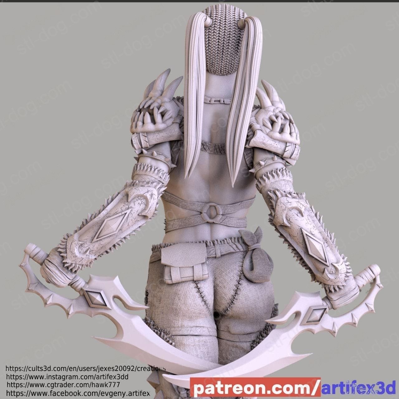 魔兽世界 (World of Warcraft) 半兽人迦罗娜 (Garona) 3D打印图纸