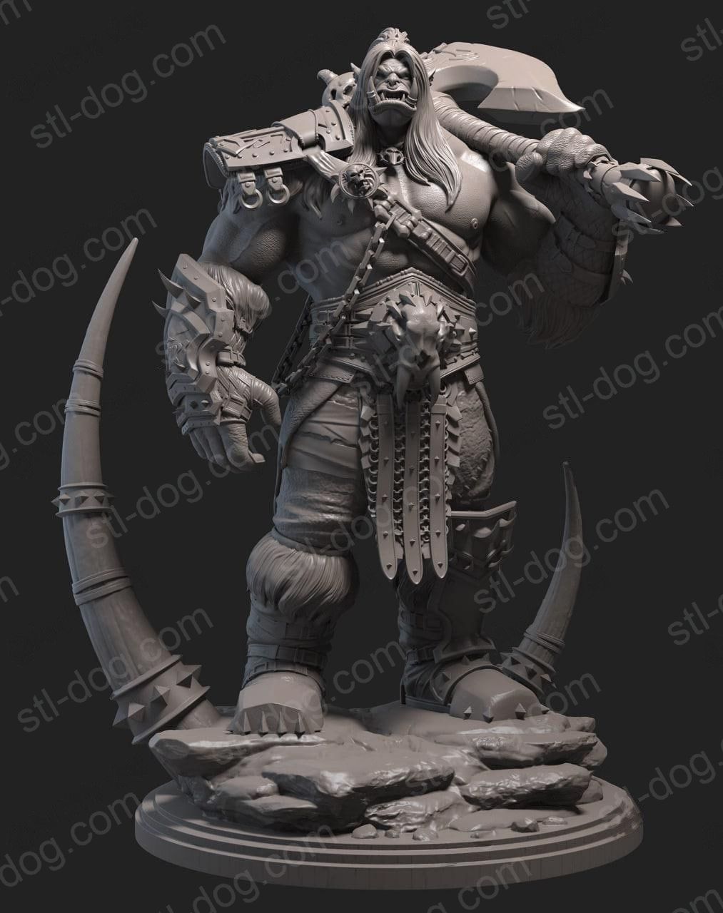 魔兽世界 格罗玛什·地狱咆哮(Grommash Hellscream) 3D打印图纸