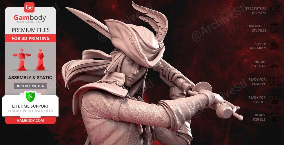 血源诅咒 玛丽亚(Lady Maria) 3D打印图纸