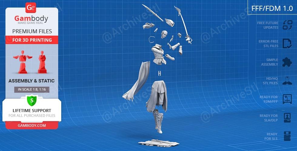 血源诅咒 玛丽亚(Lady Maria) 3D打印图纸