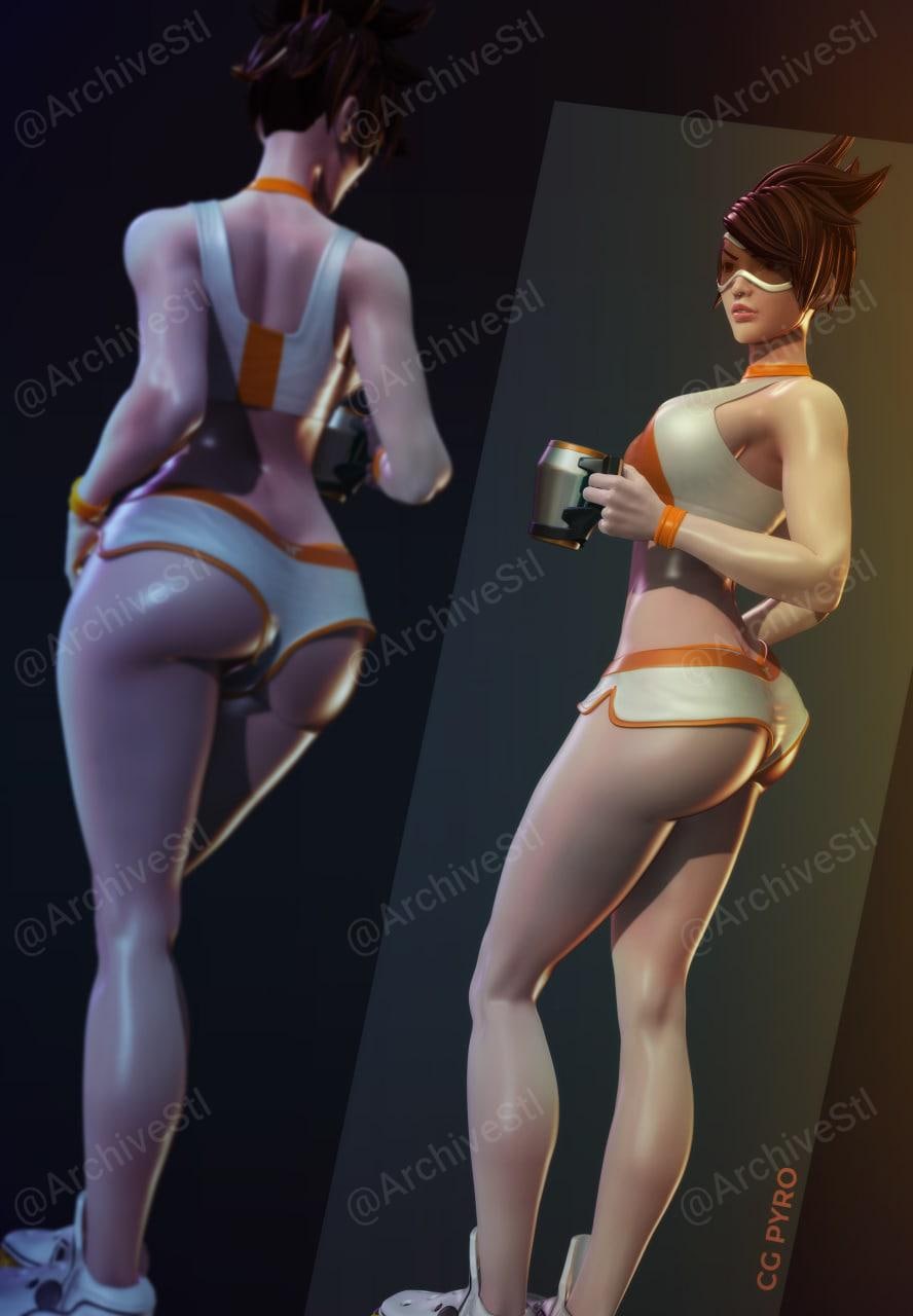 守望先锋（Overwatch）猎空 Tracer  泳装 3D打印图纸
