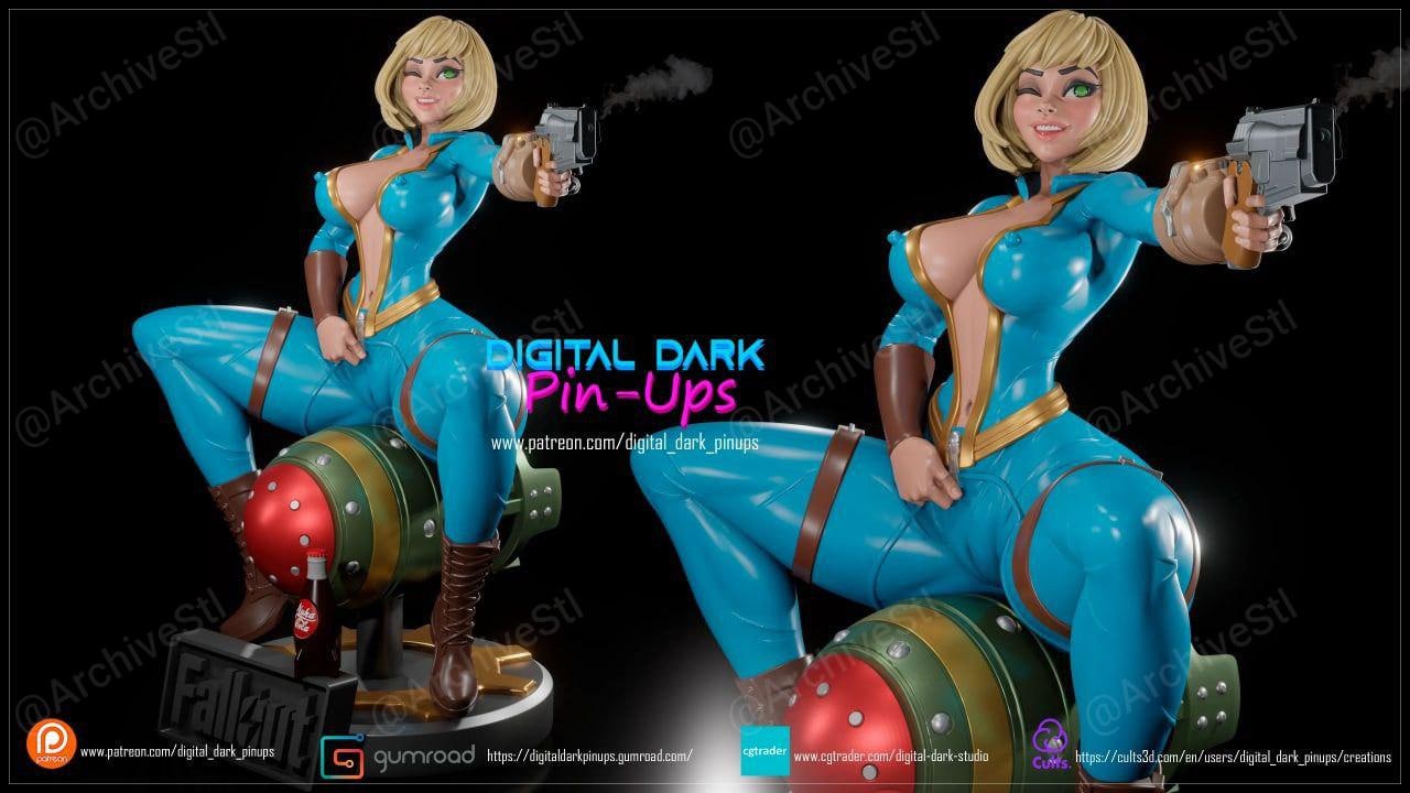 Fallout 地下城女孩 (Vault Girl) 3D打印图纸