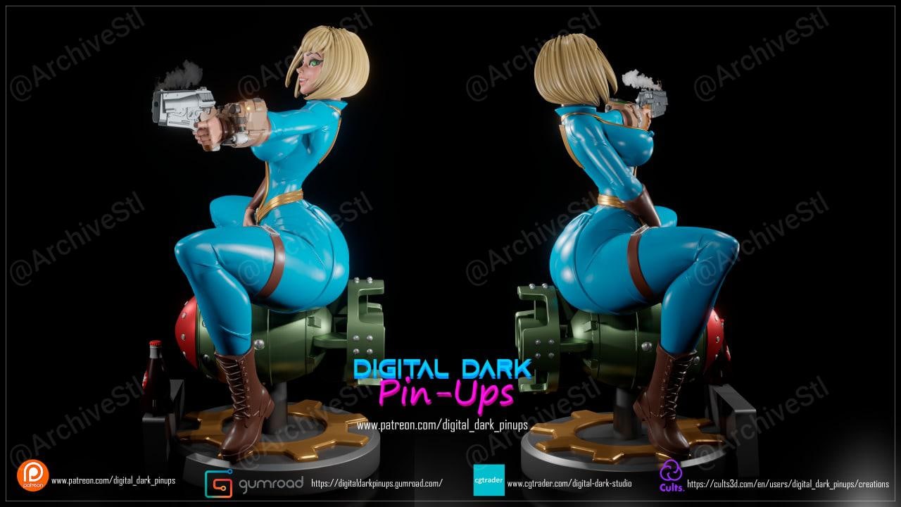 Fallout 地下城女孩 (Vault Girl) 3D打印图纸