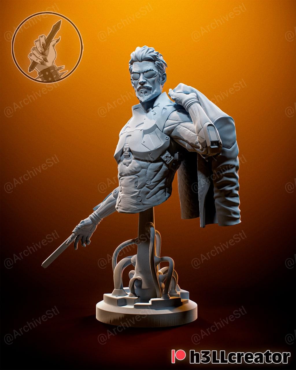 杀出重围 亚当简森(Adam Jensen) 3D打印模型图纸