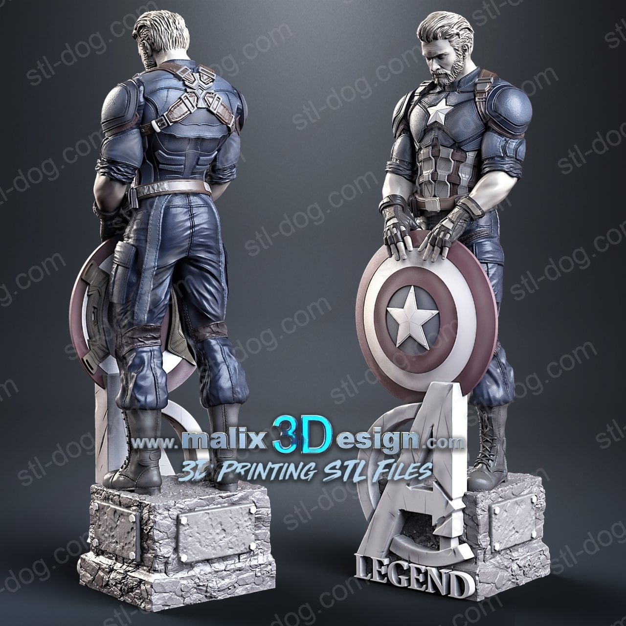 美国队长(Captain America)3D打印图纸