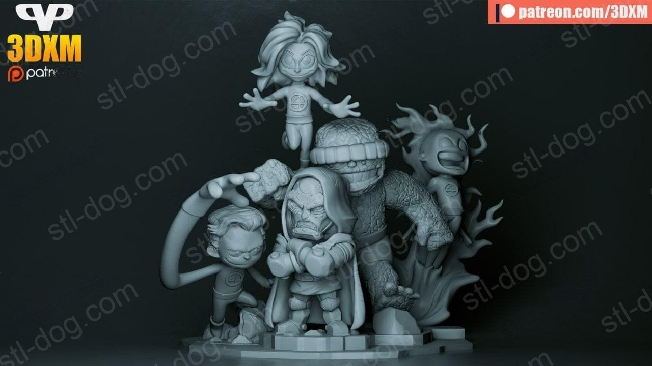 神奇四侠(Fantastic Four) 3D打印图纸