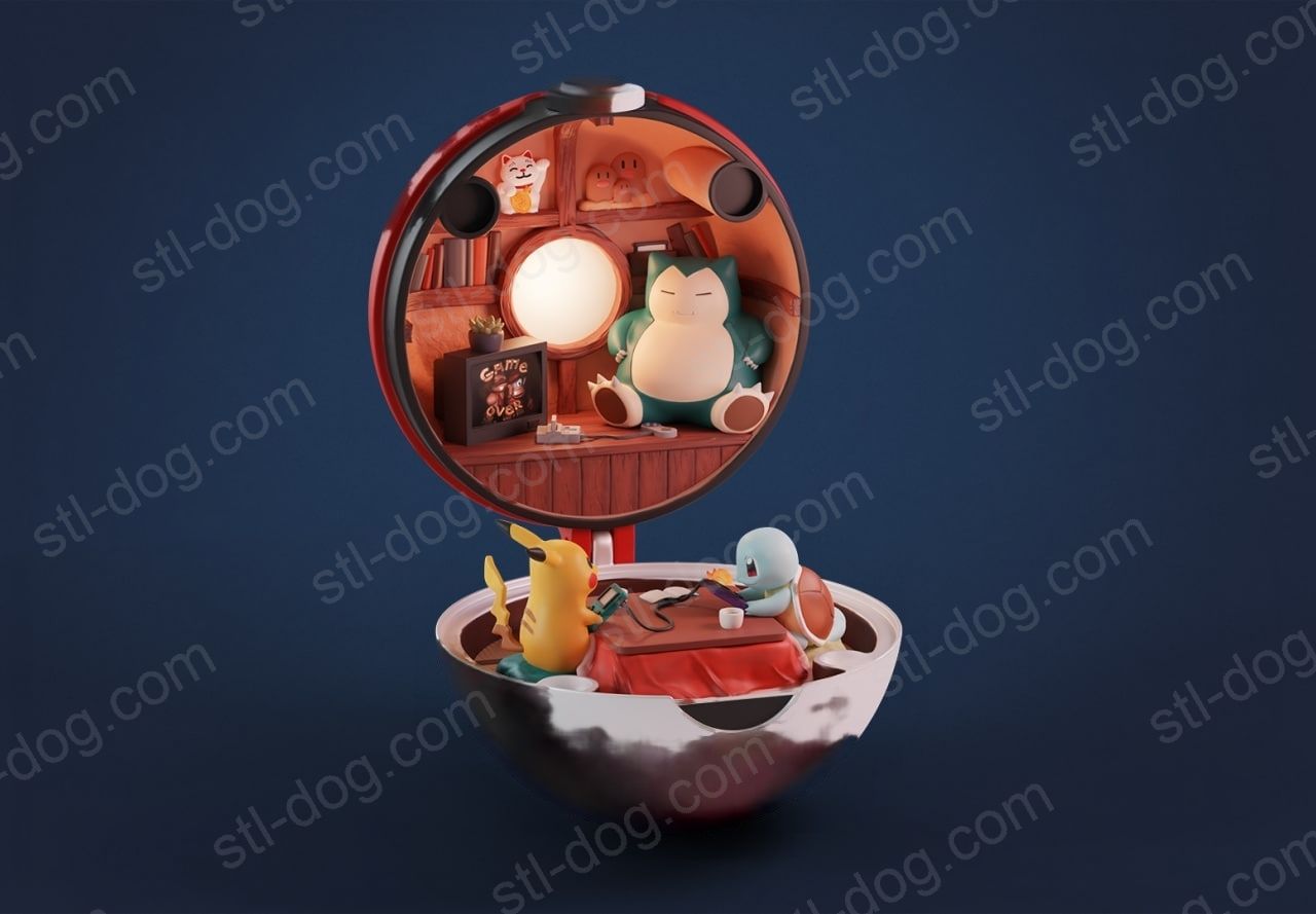 宝可梦 Pokémon 精灵球(Pokeball) 3D打印图纸