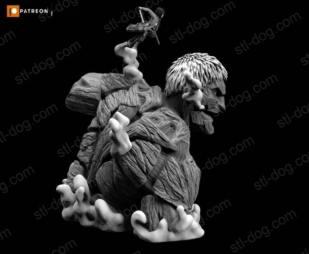 进击的巨人(Armored Titan And Mikasa) 3D打印图纸