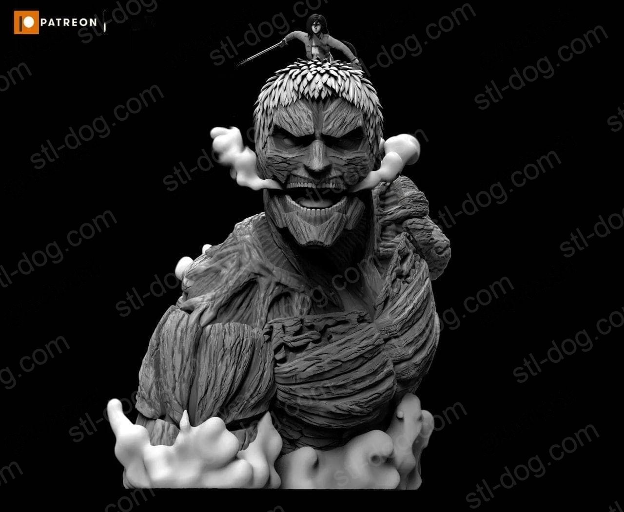 进击的巨人(Armored Titan And Mikasa) 3D打印图纸