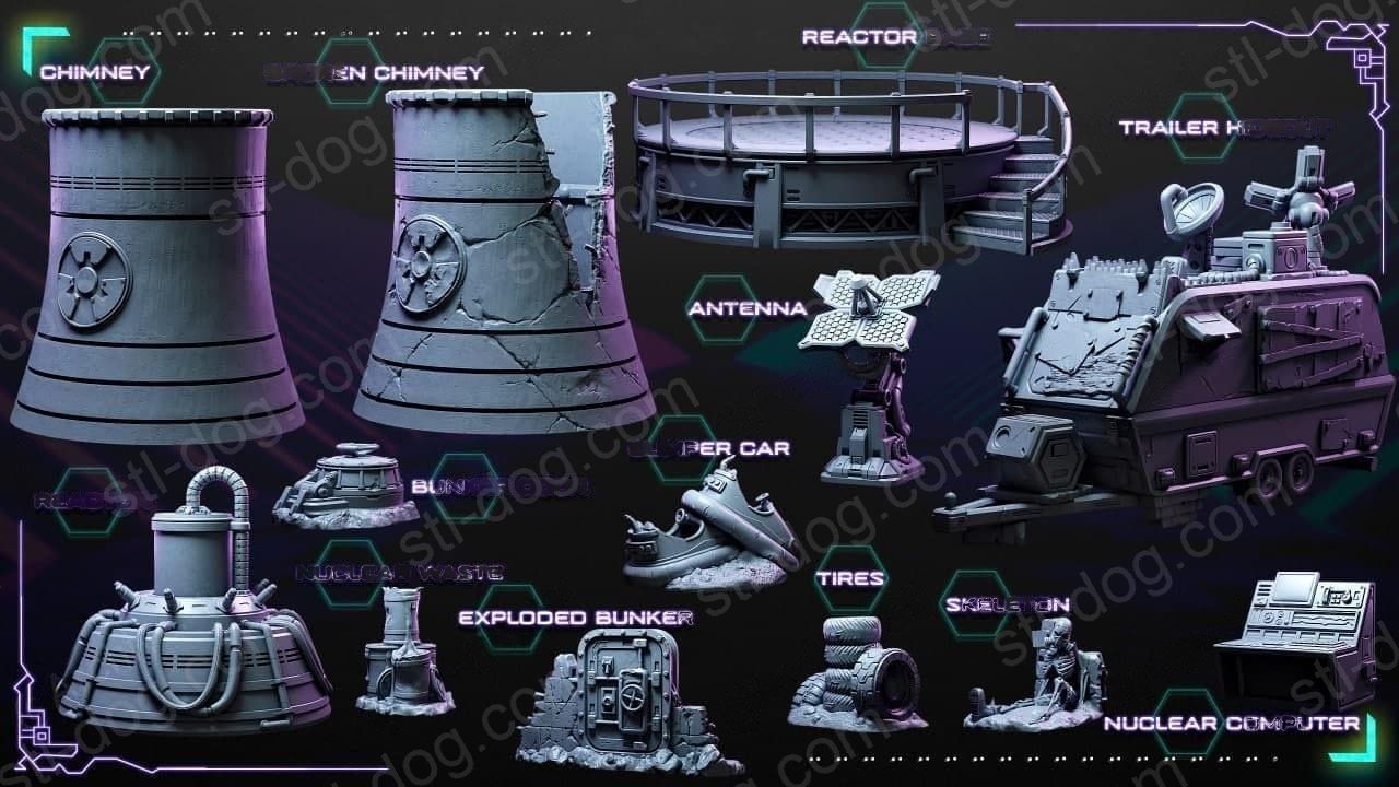 核荒地(Nuclear Wasteland) 3D打印图纸